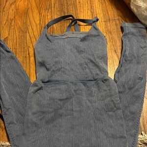 Blue Ribbed Jumpsuit Fabletics